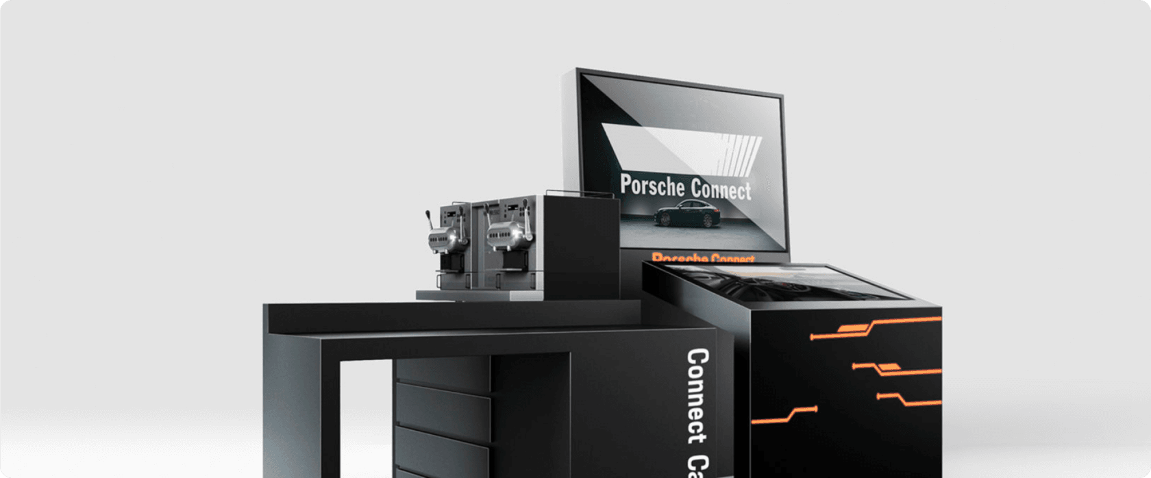 Интерактивный остров для презентации Porsche connect — фото 1