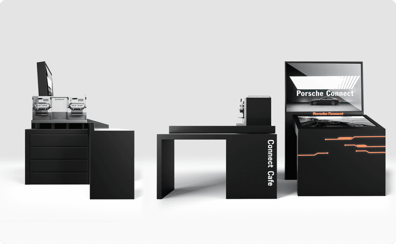 Интерактивный остров для презентации Porsche connect — фото 2
