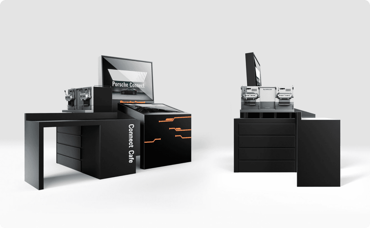 Интерактивный остров для презентации Porsche connect — фото 3